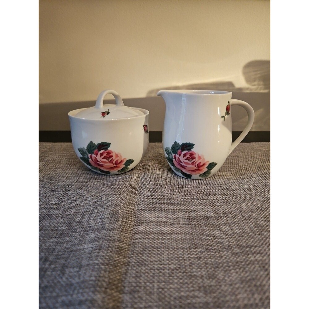 Block Spal Rose Garden Creamer And Sugar Set